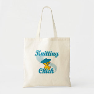 Knitting Chick #3 Tote Bag