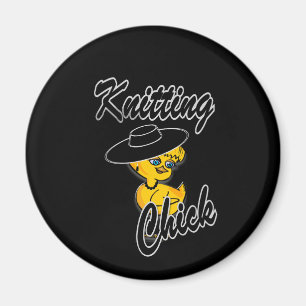 Knitting Chick #4 Magnet