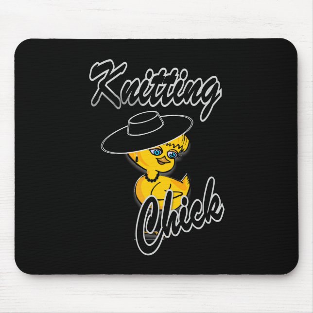 Knitting Chick #4 Mouse Mat (Front)