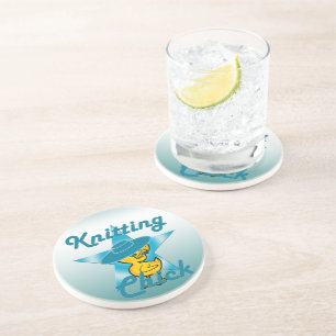 Knitting Chick #7 Coaster
