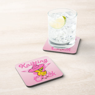 Knitting Chick #8 Coaster