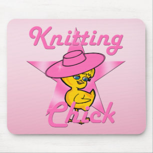 Knitting Chick #8 Mouse Mat