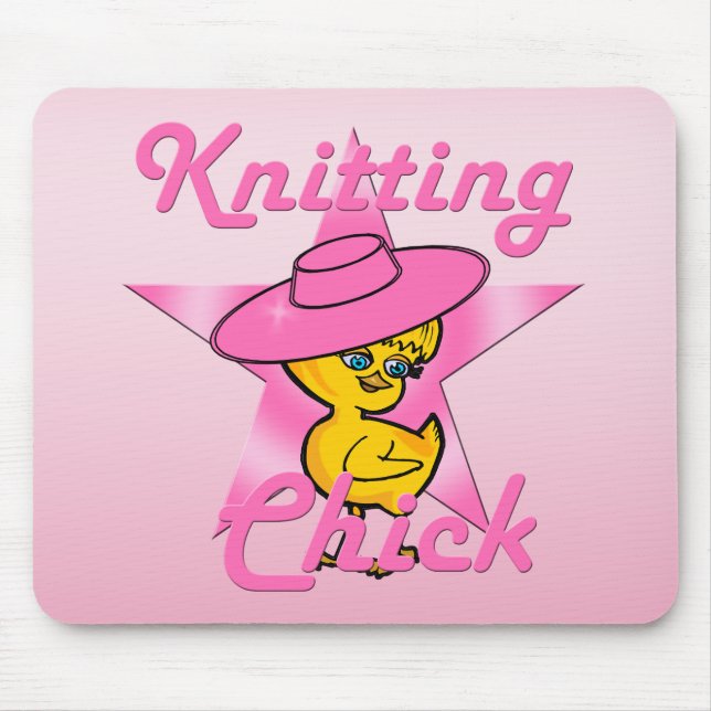 Knitting Chick #8 Mouse Mat (Front)