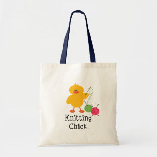 Knitting Chick Tote Bag