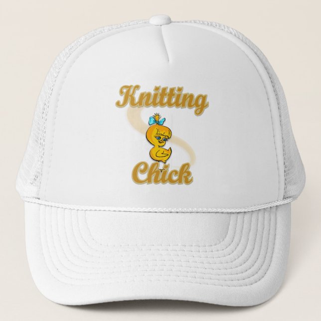 Knitting Chick Trucker Hat (Front)