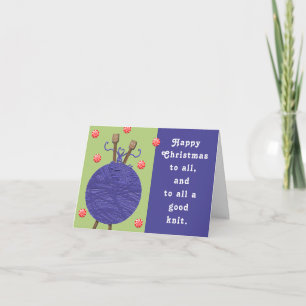 Knitting Christmas Holiday Card