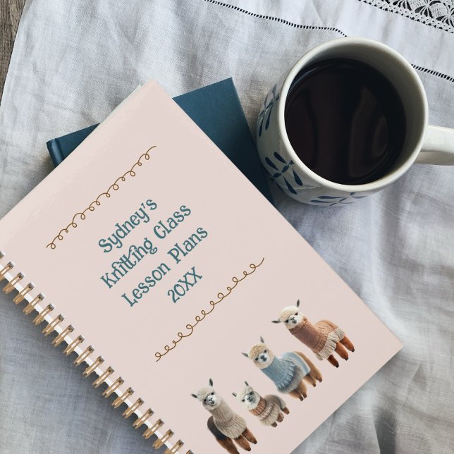 Knitting Class Lesson Plans Alpacas Yearly Planner (Creator Uploaded)