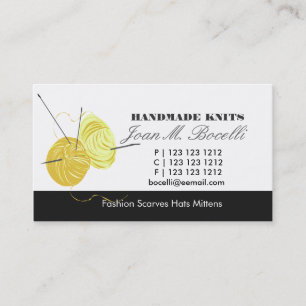 Knitting Craft Artist Business Card