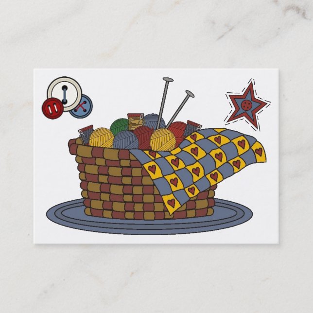 Knitting - Craft - Fashion - SRF Business Card (Front)