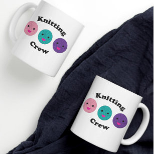 Knitting Crew Kawaii Yarn Coffee Mug
