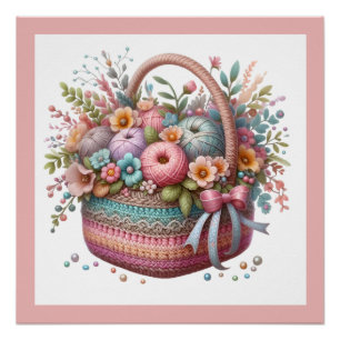 Knitting Crochet Crafts  Poster