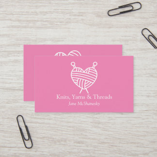 Knitting Crochet Yarn Craft Hand Spool Business Card