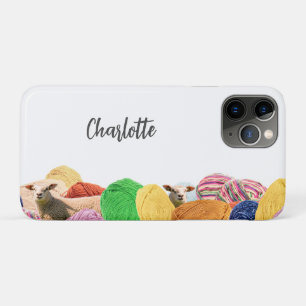 Knitting crochet yarn wool sheep personalizable iPhone 11 pro case
