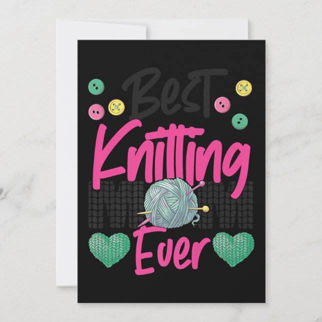 Knitting Crocheting Knit Happens Knitter  Invitation (Front)