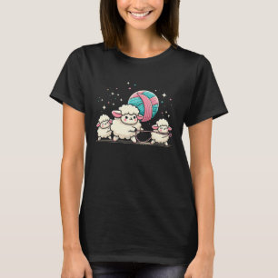 Knitting Crocheting Sheep Knitter Yarn Needle Meme T-Shirt