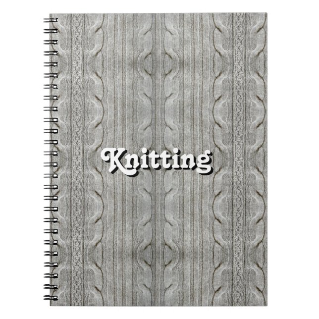 Knitting (customisable) notebook (Front)