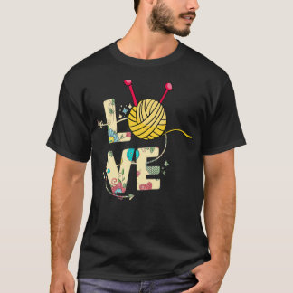 Knitting Design Knitter Crochet Love Knit and Croc T-Shirt