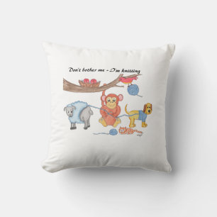 Knitting - Don't Bother Me - I'm Knitting Cushion