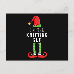 Knitting Elf Christmas Matching Family Gift Postcard
