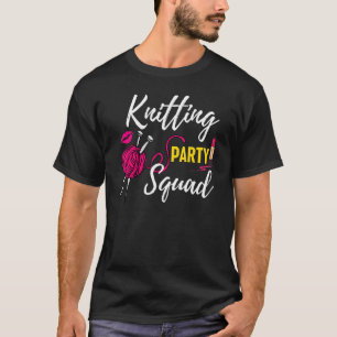 Knitting For Women Party Squad Hand Knitting Croch T-Shirt