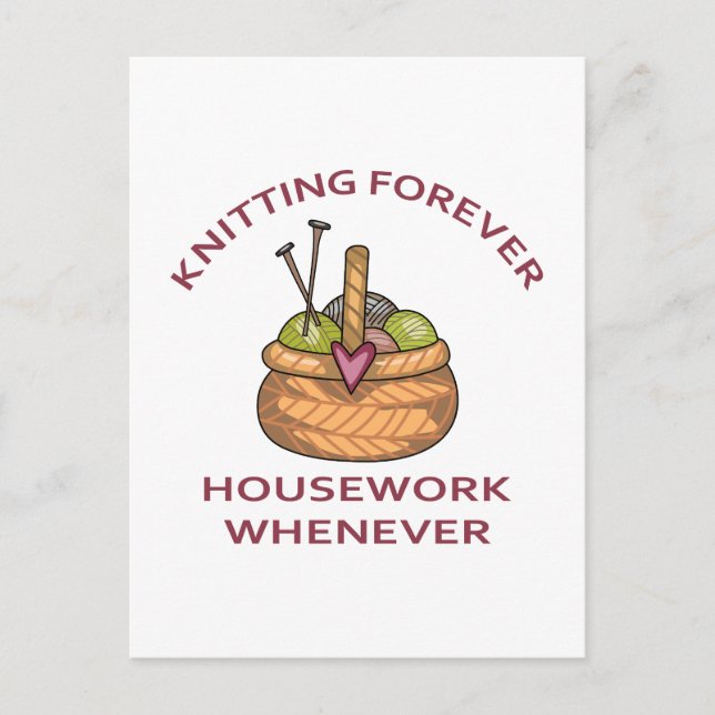 KNITTING FOREVER POSTCARD (Front)