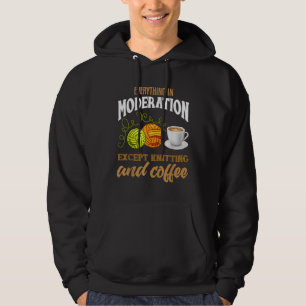 Knitting Funny Coffee Lover Quote Knitting Lover Hoodie