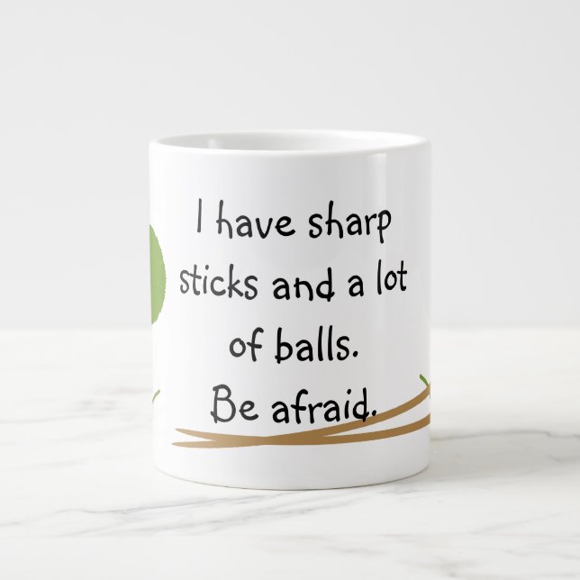 Knitting Funny Jumbo Mug (Front)