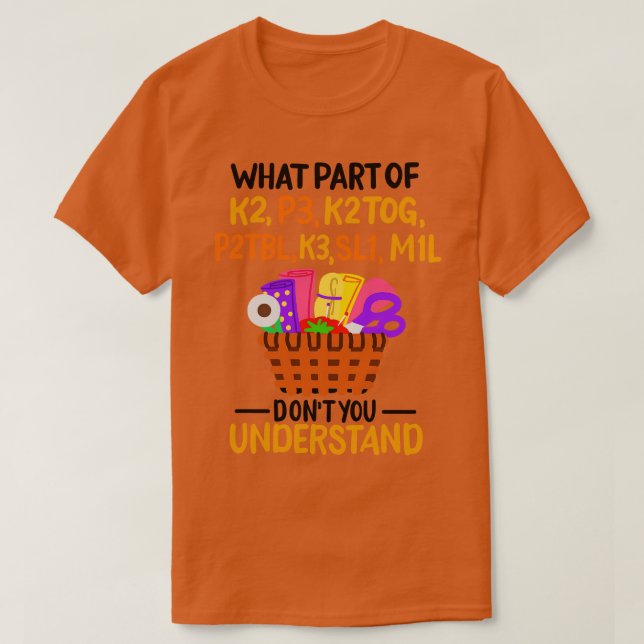 Knitting Funny Knitting Quotes T-Shirt (Design Front)