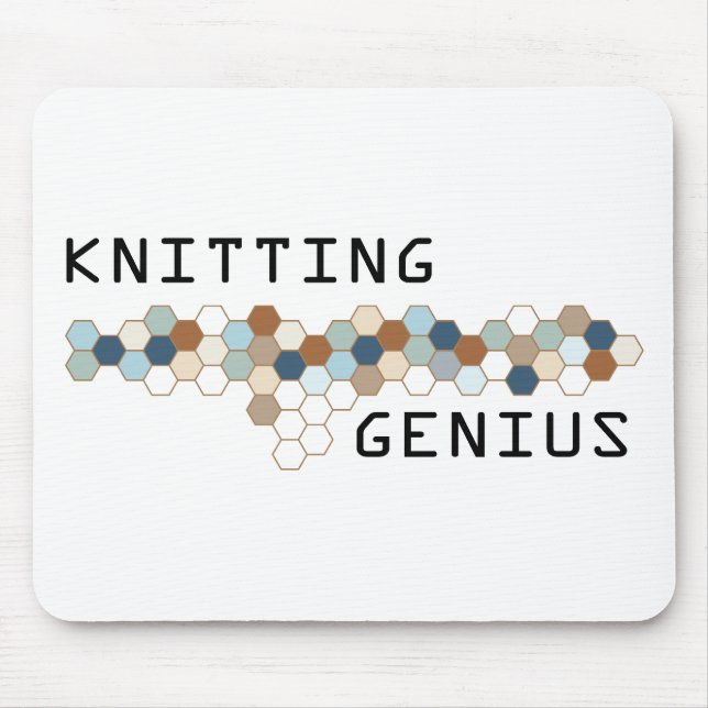 Knitting Genius Mouse Mat (Front)