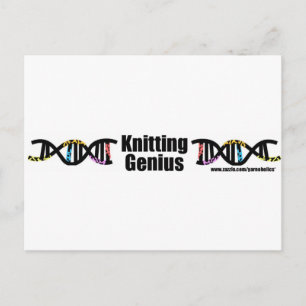 Knitting Genius Postcard
