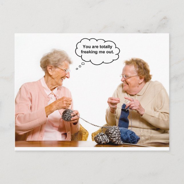Knitting Grannies Postcard (Front)