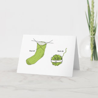 Knitting Greeting Card, Knitting Card