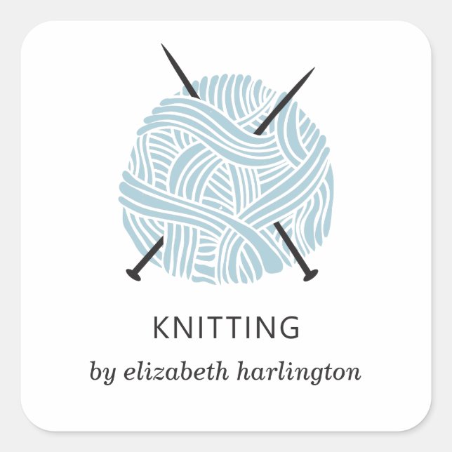 Knitting handmade. Crochet craft supplies Knitter Square Sticker (Front)