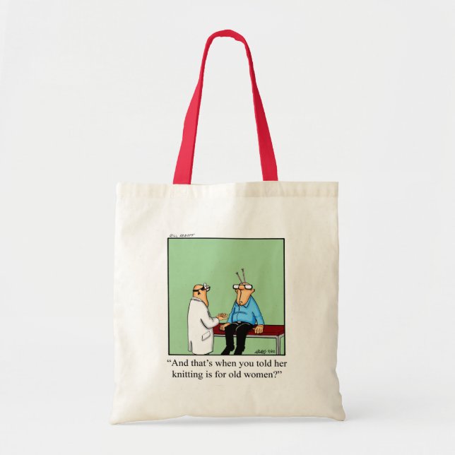 Knitting Humour Tote Bag Gift (Front)