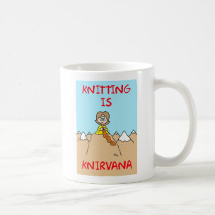 knitting is knirvana coffee mug
