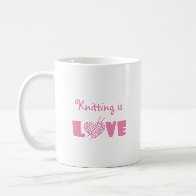 Knitting is Love Coffee Mug (Left)