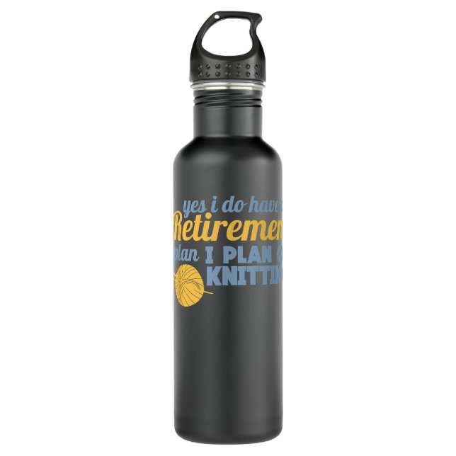 Knitting Is My Favorite Sport - Knitting Knitter C 710 Ml Water Bottle (Front)