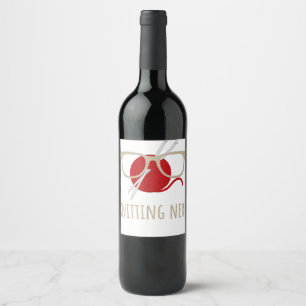 Knitting Is My Favorite Sport - Knitting Knitter C Wine Label