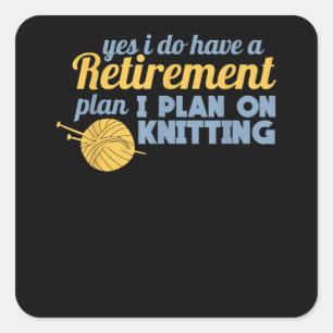 Knitting Is My Favourite Sport - Knitting Knitter  Square Sticker