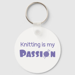 Knitting is my passion key ring