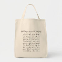 KNITTING IS MY SECOND LANGUAGE Grocery Tote