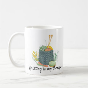 Knitting is my Therapy Coffee Mug