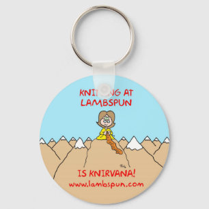 knitting knirvana lambspun key ring