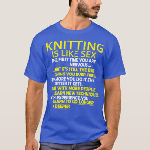 Knitting Knit Crochet Yarn  T-Shirt