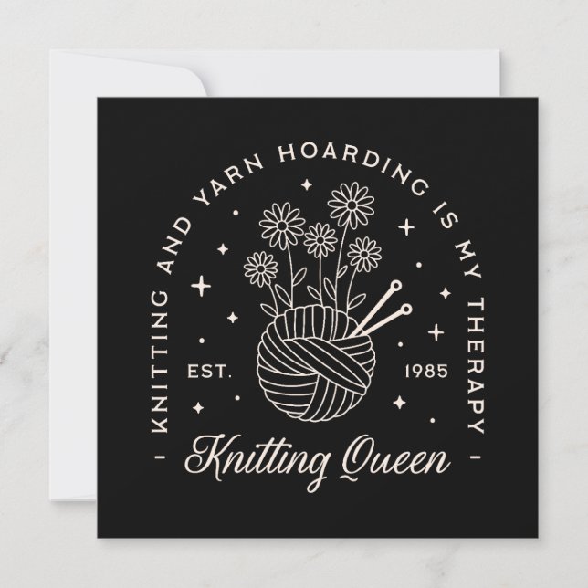 Knitting knit yarn hoarding witchy whimsical black (Front)