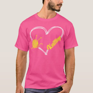 Knitting Knitter Heart Knitting T-Shirt