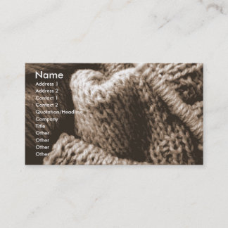 knitting/knitter Photography Business Profile Card