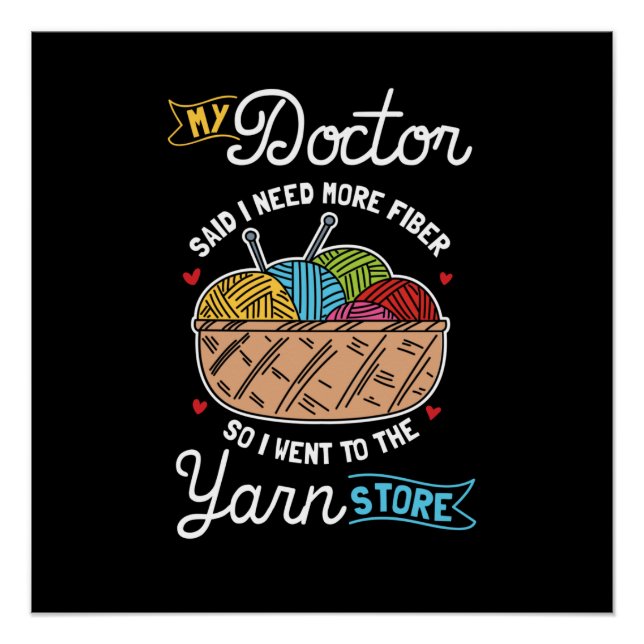 Knitting Knitter Poster (Front)