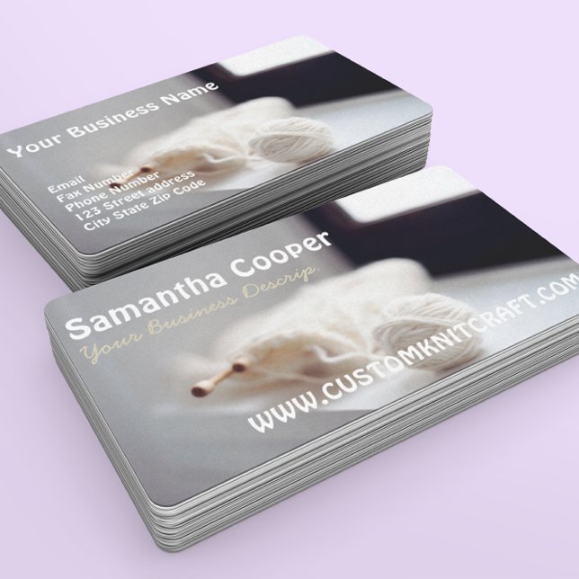 knitting/knitter Yarns Photography Business Card (Creator Uploaded)