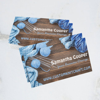 knitting/knitter Yarns Photography Business Card